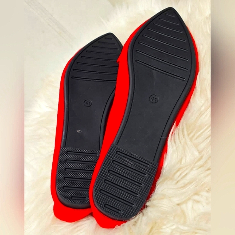 Women Flat Loafers Suede Pointed Toe Bowknot Oxfords Slip on Shoes Size 41🌴✌️ - Picture 6 of 6